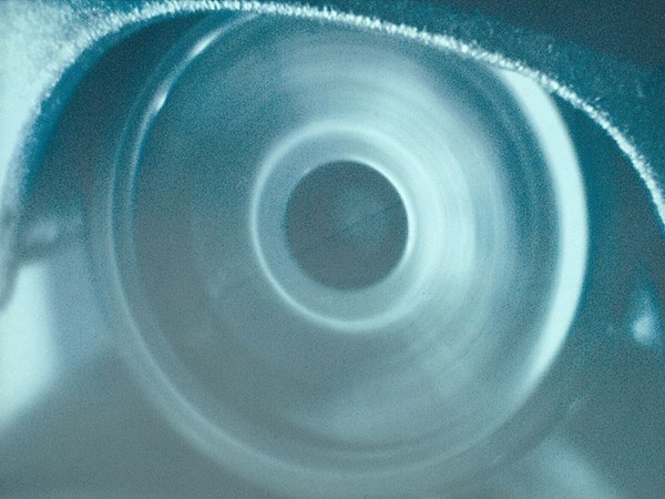 Circular shapes and a black center.